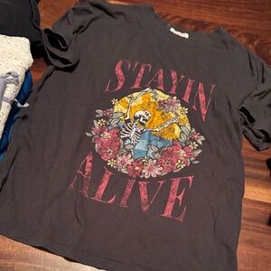 Maurices Black Stayin Alive Graphic Tee